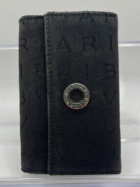 Bvlgari Black Canvas Logo Mania 6-Key Holder